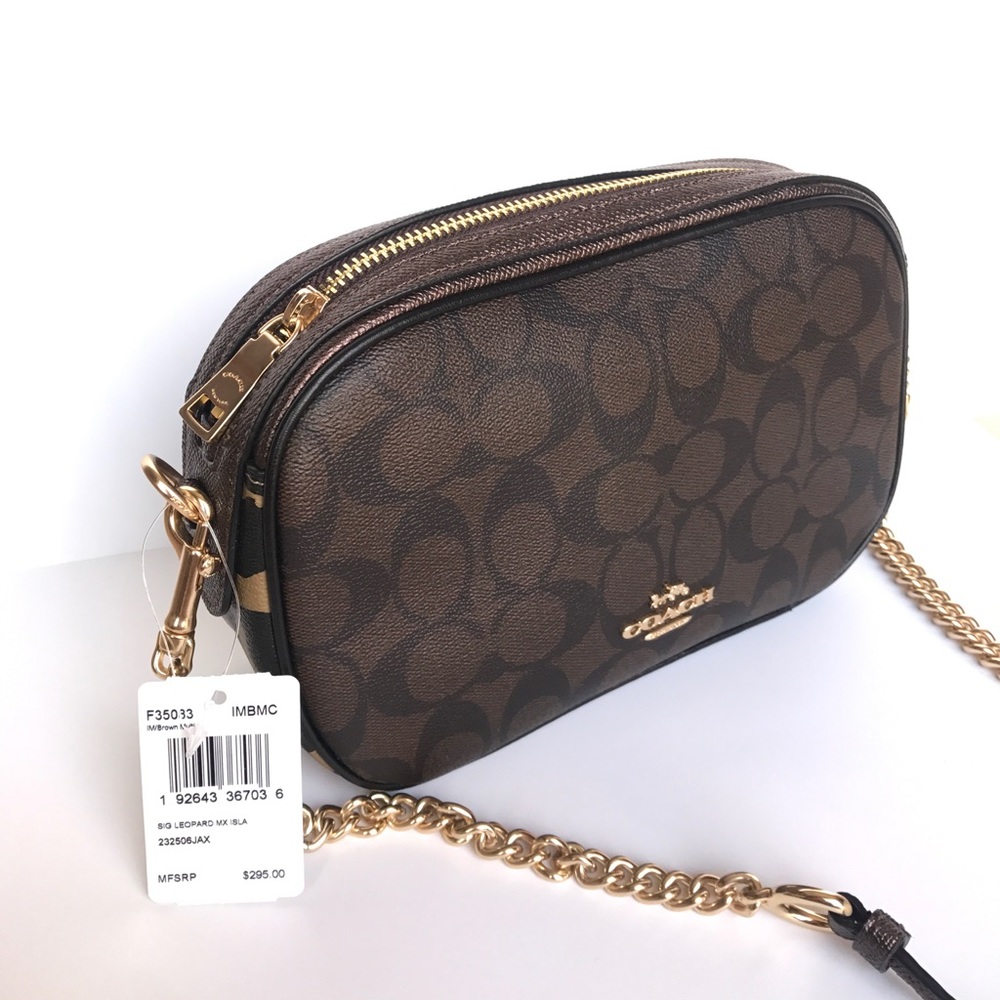 Coach Crossbody/Signature Print/Brown/Leopard/Multi